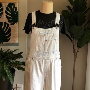 We the Free Light Wash Denim Overalls - Wide Leg